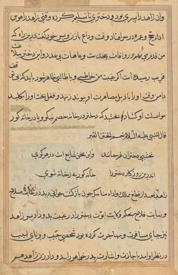 Page from Tales of a Parrot (Tuti-nama): text page