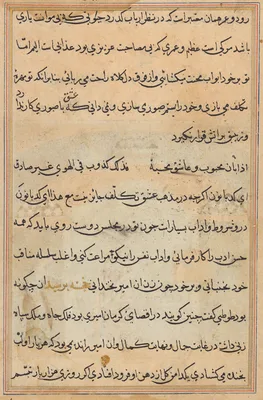 Page from Tales of a Parrot (Tuti-nama): text page