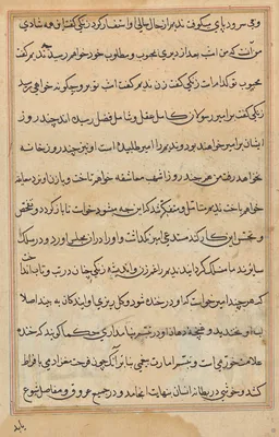 Page from Tales of a Parrot (Tuti-nama): text page