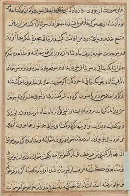 Page from Tales of a Parrot (Tuti-nama): text page