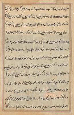 Page from Tales of a Parrot (Tuti-nama): text page