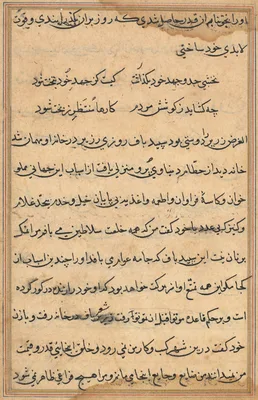 Page from Tales of a Parrot (Tuti-nama): text page