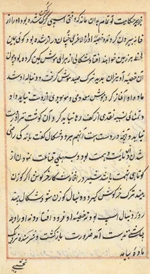 Page from Tales of a Parrot (Tuti-nama): text page