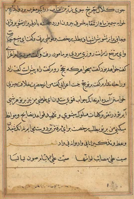 Page from Tales of a Parrot (Tuti-nama): text page