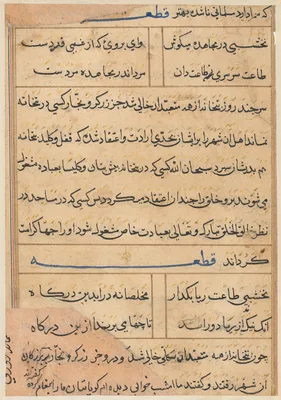 Page from Tales of a Parrot (Tuti-nama): text page