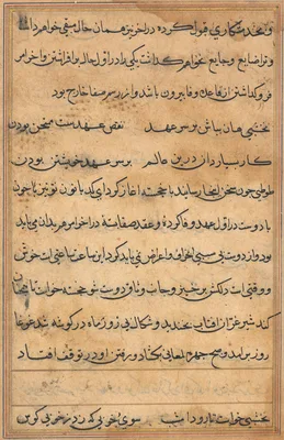 Page from Tales of a Parrot (Tuti-nama): text page