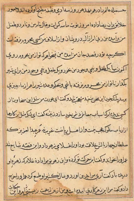 Page from Tales of a Parrot (Tuti-nama): text page