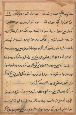 Page from Tales of a Parrot (Tuti-nama): text page