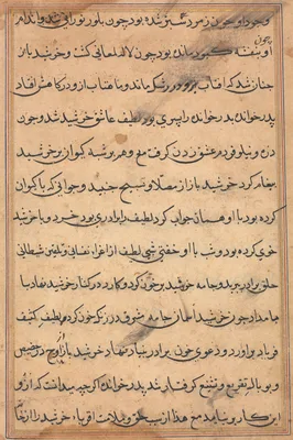 Page from Tales of a Parrot (Tuti-nama): text page