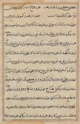 Page from Tales of a Parrot (Tuti-nama): text page