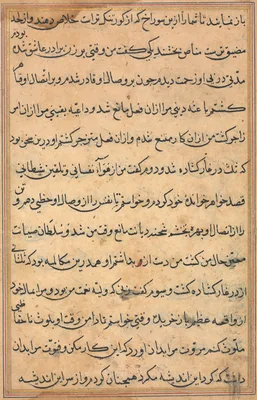 Page from Tales of a Parrot (Tuti-nama): text page