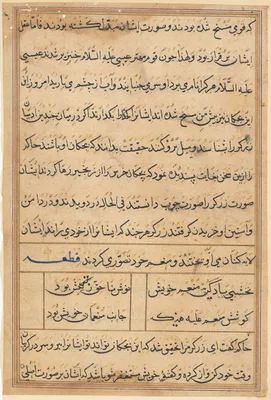 Page from Tales of a Parrot (Tuti-nama): text page