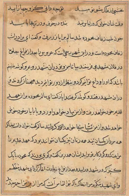 Page from Tales of a Parrot (Tuti-nama): text page