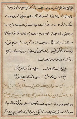 Page from Tales of a Parrot (Tuti-nama): text page