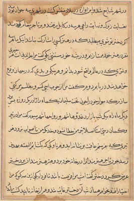 Page from Tales of a Parrot (Tuti-nama): text page