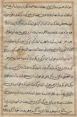 Page from Tales of a Parrot (Tuti-nama): text page