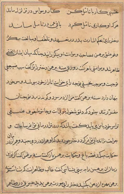 Page from Tales of a Parrot (Tuti-nama): text page