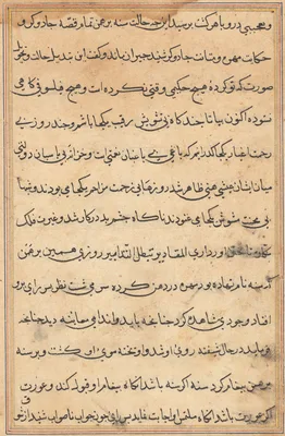 Page from Tales of a Parrot (Tuti-nama): text page