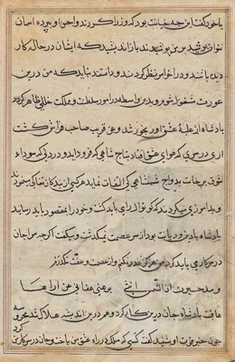 Page from Tales of a Parrot (Tuti-nama): text page