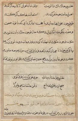 Page from Tales of a Parrot (Tuti-nama): text page