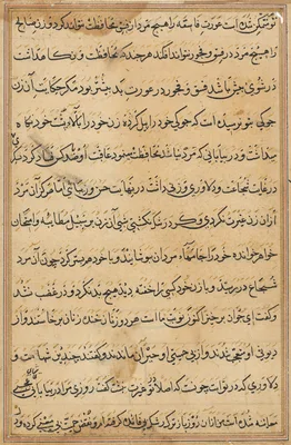 Page from Tales of a Parrot (Tuti-nama): text page