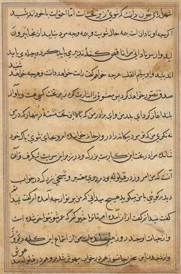 Page from Tales of a Parrot (Tuti-nama): text page