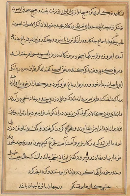 Page from Tales of a Parrot (Tuti-nama): text page