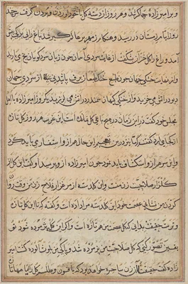 Page from Tales of a Parrot (Tuti-nama): text page