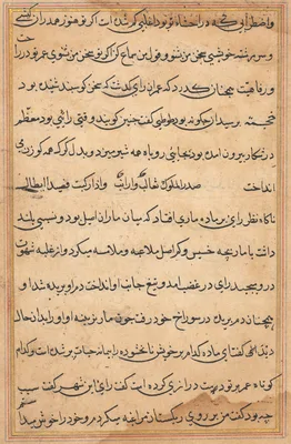 Page from Tales of a Parrot (Tuti-nama): text page