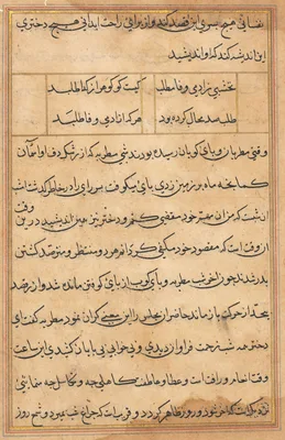 Page from Tales of a Parrot (Tuti-nama): text page
