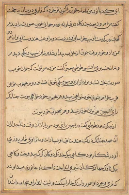 Page from Tales of a Parrot (Tuti-nama): text page