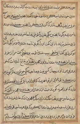 Page from Tales of a Parrot (Tuti-nama): text page