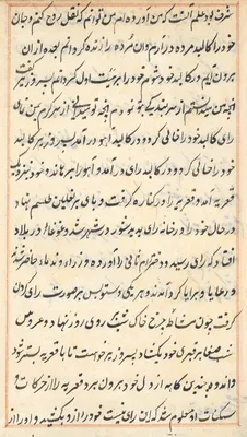 Page from Tales of a Parrot (Tuti-nama): text page