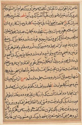 Page from Tales of a Parrot (Tuti-nama): text page