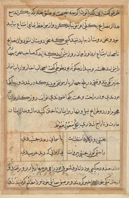 Page from Tales of a Parrot (Tuti-nama): text page