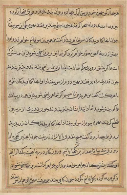 Page from Tales of a Parrot (Tuti-nama): text page