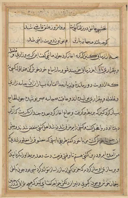 Page from Tales of a Parrot (Tuti-nama): text page