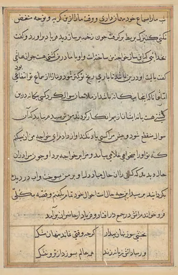 Page from Tales of a Parrot (Tuti-nama): text page