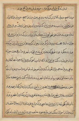 Page from Tales of a Parrot (Tuti-nama): text page