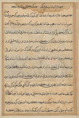 Page from Tales of a Parrot (Tuti-nama): text page