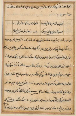 Page from Tales of a Parrot (Tuti-nama): text page