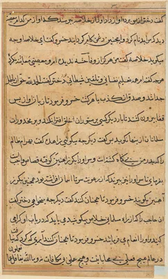 Page from Tales of a Parrot (Tuti-nama): text page