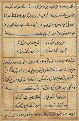 Page from Tales of a Parrot (Tuti-nama): text page