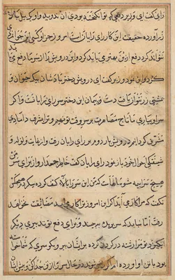 Page from Tales of a Parrot (Tuti-nama): text page