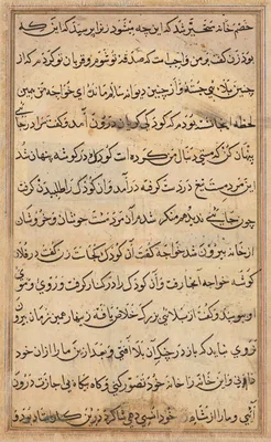 Page from Tales of a Parrot (Tuti-nama): text page