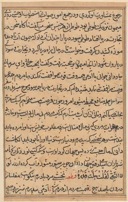 Page from Tales of a Parrot (Tuti-nama): text page