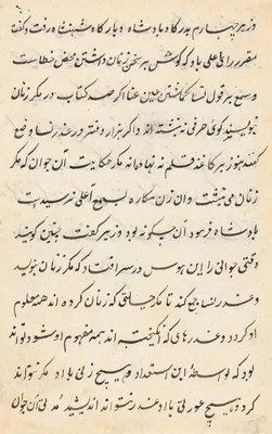 Page from Tales of a Parrot (Tuti-nama): text page