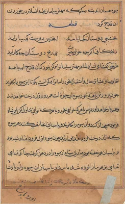 Page from Tales of a Parrot (Tuti-nama): text page