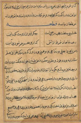Page from Tales of a Parrot (Tuti-nama): text page