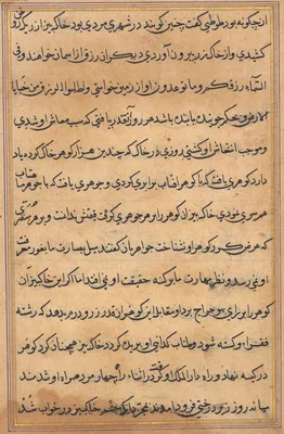 Page from Tales of a Parrot (Tuti-nama): text page
